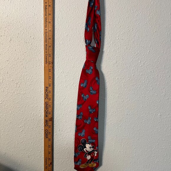 Disney Mickey Unlimited Red w Graphic Print Tie - Picture 2 of 3